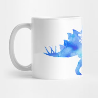 Blue Stegosaurus Watercolor Painting Mug